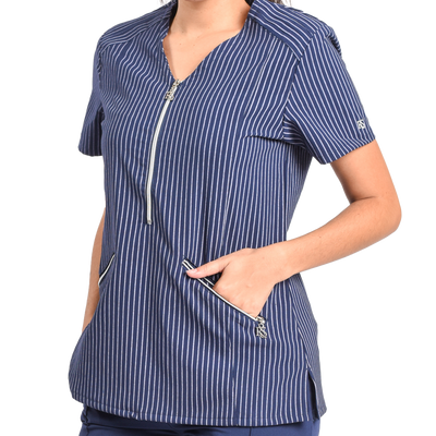 Gitty Zip Front Scrub Top