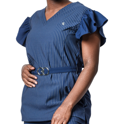 Ishana™ Ruffle Sleeve Scrub Top