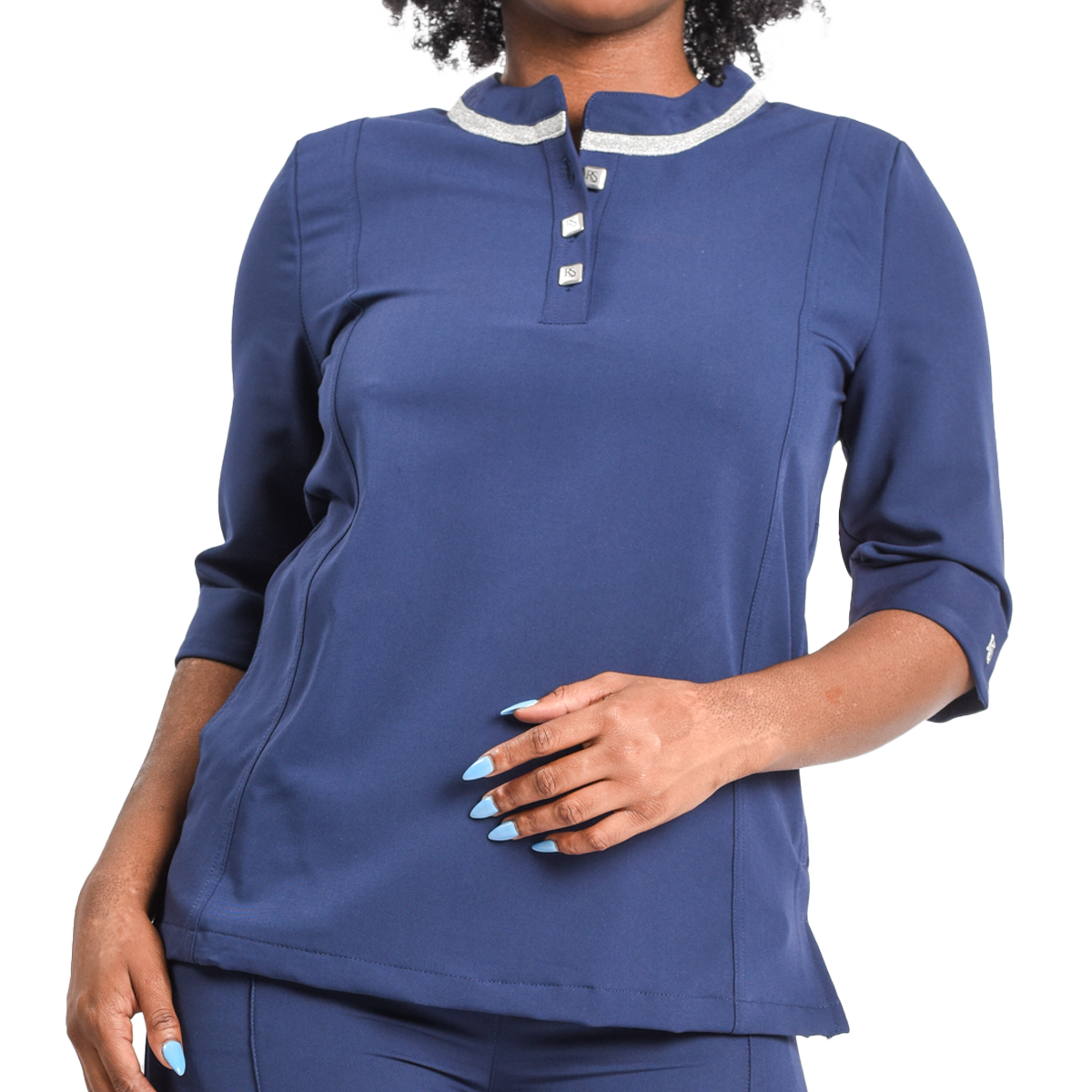 Three quarter sleeve scrub 2025 tops